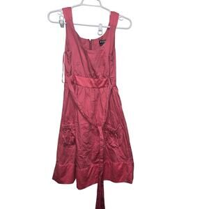 BCBG Paris Satin Pocketed Slip Midi Dress S